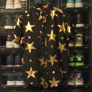 NWT Drill Clothing Company Star Theme Button Shirt For Men